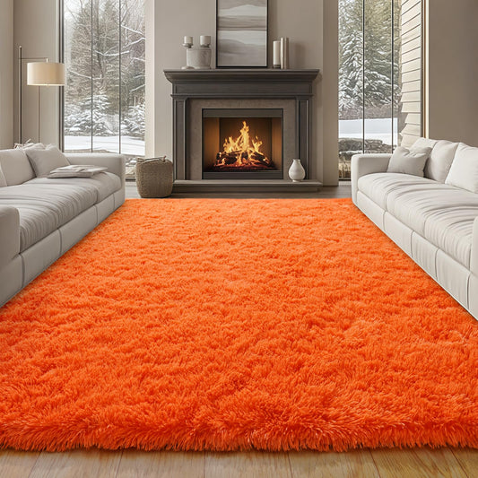 5x7 Area Rugs for Living Room, White Fluffy Shag Rug for Bedroom, Nursery and Indoor Floor, Soft and Comfy, Fuzzy Carpet for Kids, Girls, Boys Room Dorm Home Decor Aesthetic, Upgrade Non Slip